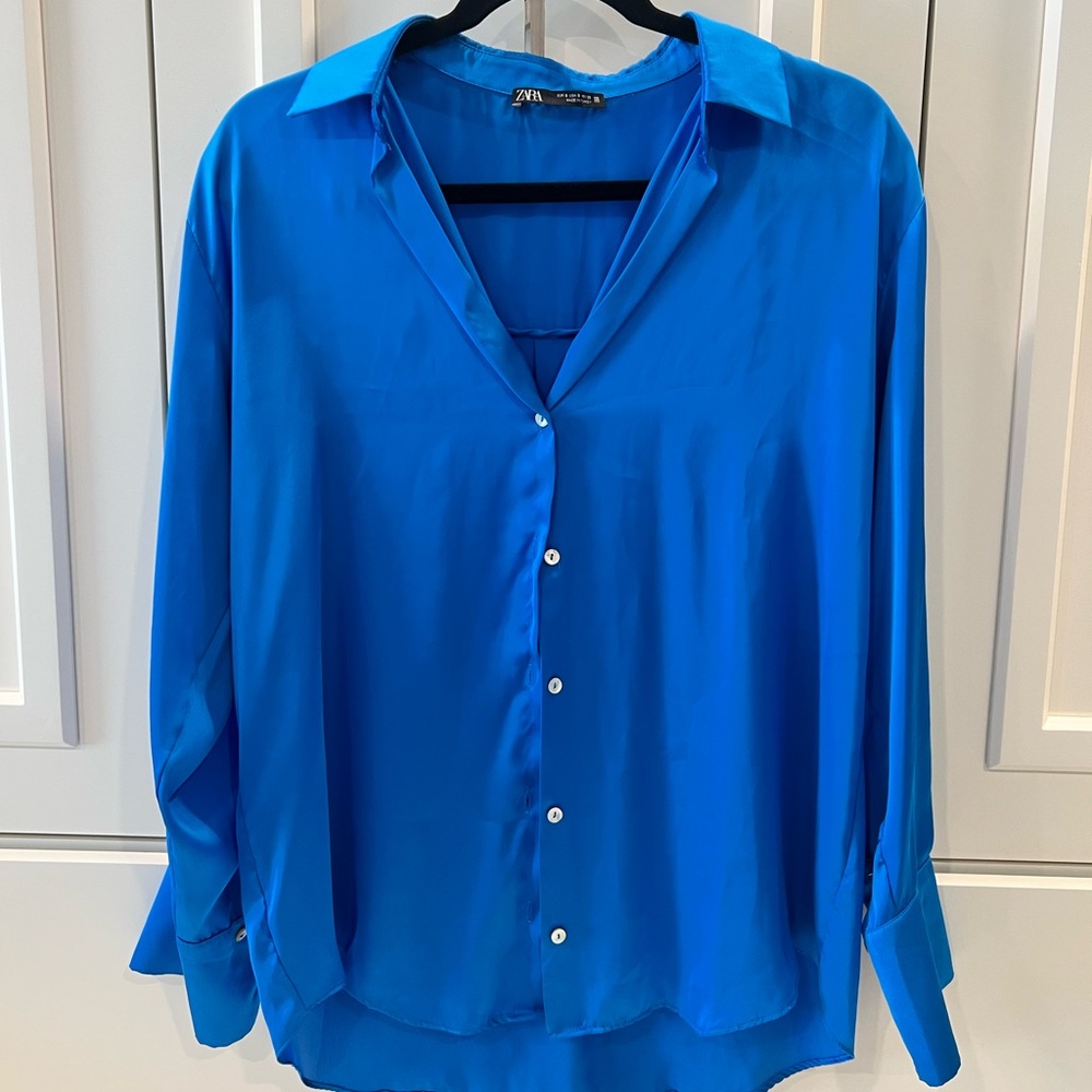Zara Royal Blue Blouse